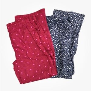 New ladies GAP 2 pack flannel sleep pants lounge pajamas Size large